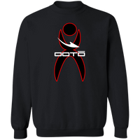 Thumbnail for OOTO - GLYPHIC EN OUTLINE RED - WHITE DASH - Z65x Crewneck Pullover Sweatshirt - 2 COLORS -