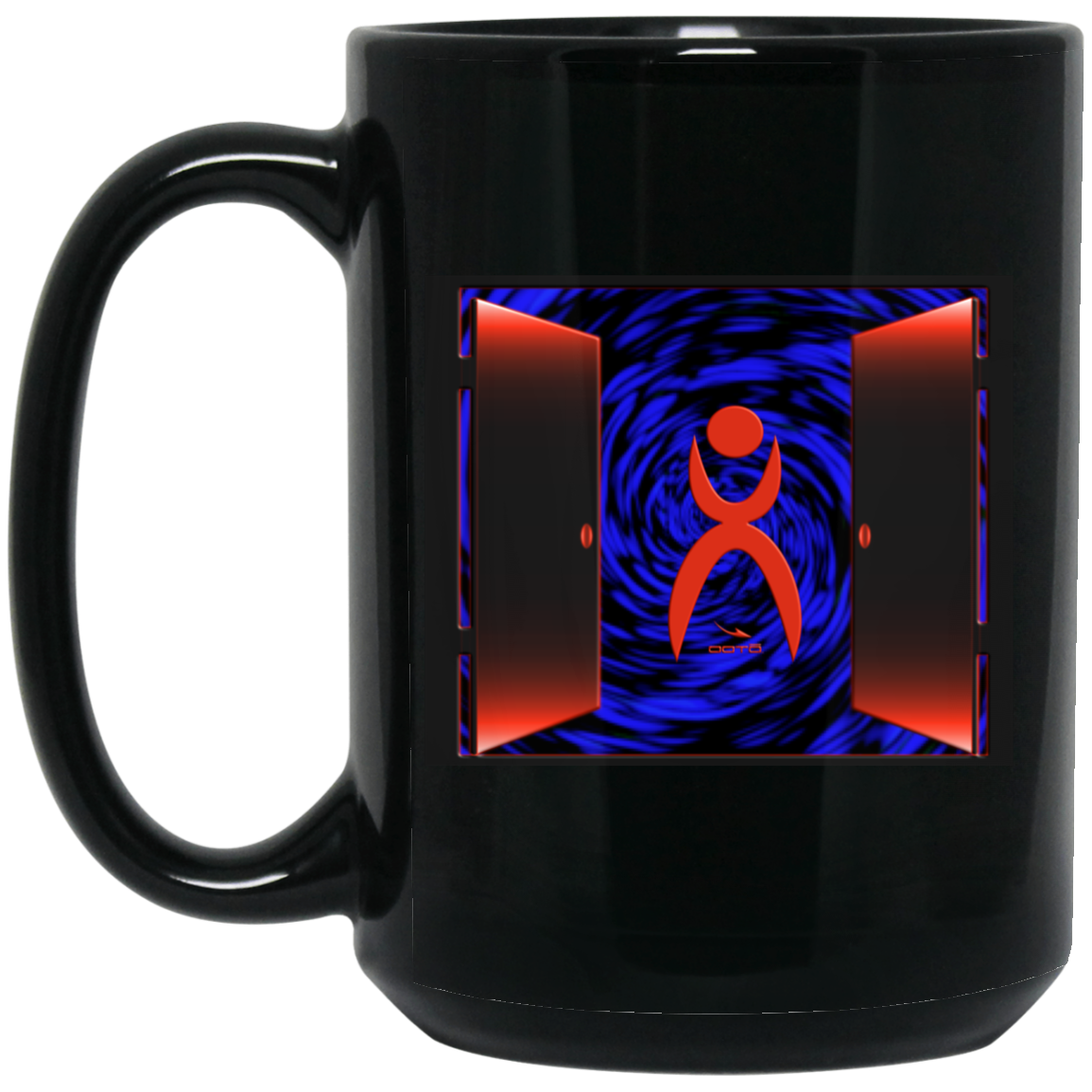 OOTO - DOORWAY - GLYPHIC MAKES AN ENTRANCE - BM15OZ 15 oz. Black Mug - 1 COLOR -