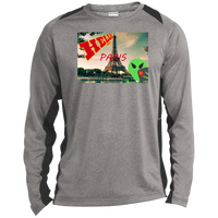 Thumbnail for AL - Hello from PARIS - selfie - postcard - ST361LS Long Sleeve Heather Colorblock Performance Tee - 3 COLORS -