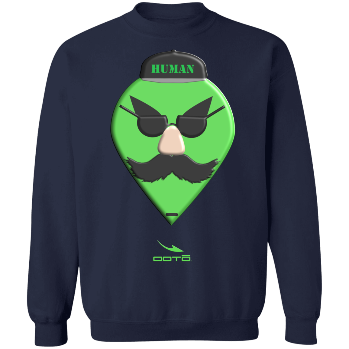 OOTO - AL HEAD - INCONITO - HUMAN - 2 G180 Crewneck Pullover Sweatshirt - 4 COLORS -