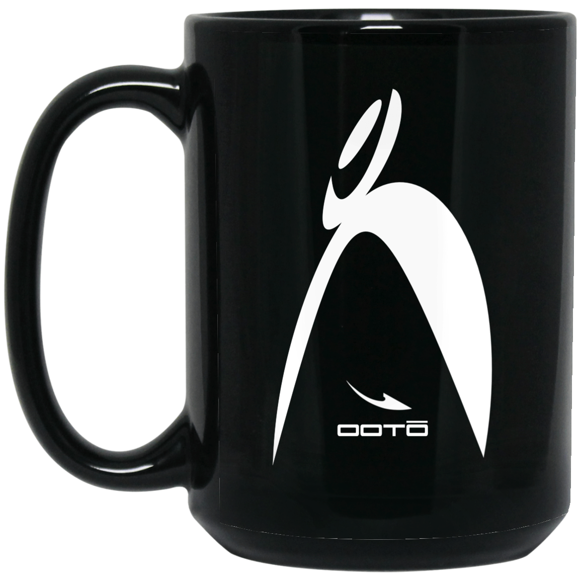 OOTO - BIG STEPPIN GLYPHIC EN WHITE - BM15OZ 15 oz. Black Mug - 1 COLOR -