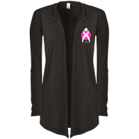 Thumbnail for OOTO - GLYPHIC EN WHITE ON PINK CIRCLE - DT156 Women's Hooded Cardigan - 2 COLORS -