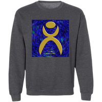 Thumbnail for OOTO - GLYPHIC EN GOLD OVER PLASMATIC STORM - G180 Crewneck Pullover Sweatshirt - 5 COLORS -