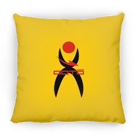 Thumbnail for OOTO - GLYPHIC EN BLACK RED DASH - ZP18 Large Square Pillow - 1 COLOR -