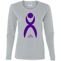 Thumbnail for GLYPHIC EN PURPLE - G540L Ladies' Cotton LS T-Shirt - 5 COLORS -