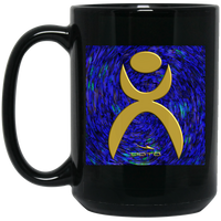 Thumbnail for OOTO - GLYPHIC EN GOLD OVER PLASMATIC STORM - BM15OZ 15 oz. Black Mug - 1 COLOR -