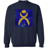 Thumbnail for OOTO - GLYPHIC EN GOLD OVER PLASMATIC STORM - G180 Crewneck Pullover Sweatshirt - 5 COLORS -