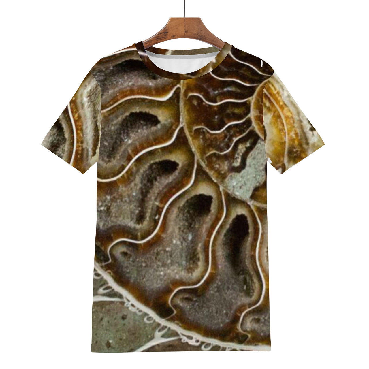 AMONITE CLOSE UP - D61 Men's All Over Print T-Shirt - 1 COLOR -