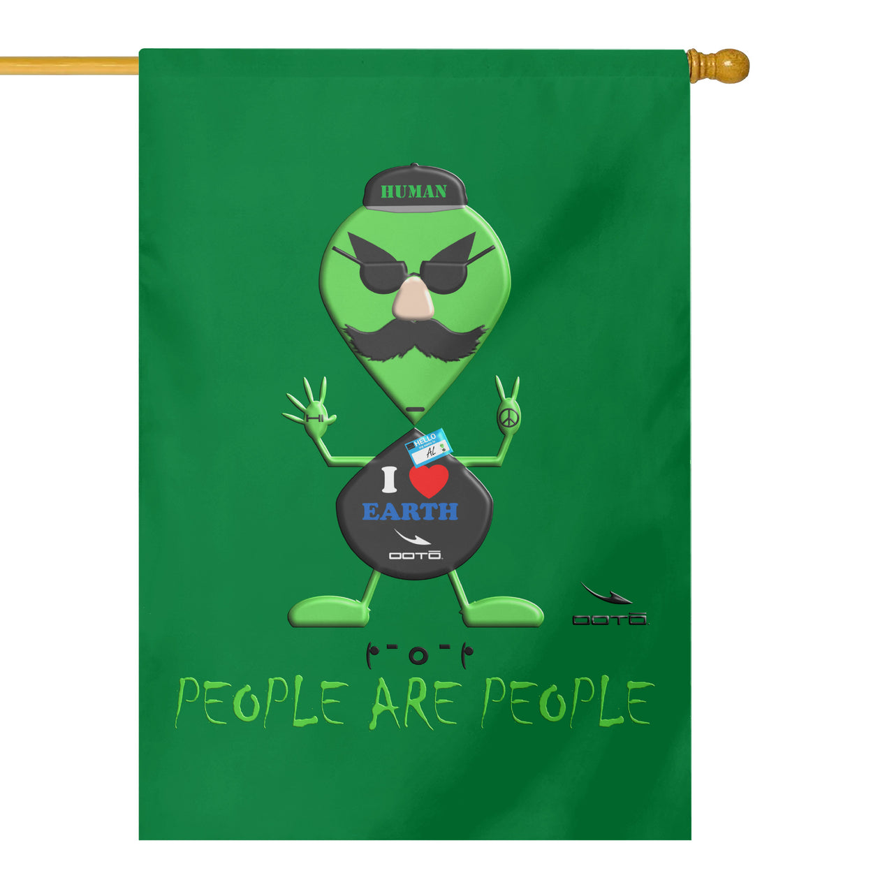 OOTO - AL - PEOPLE ARE PEOPLE - Garden Flag -