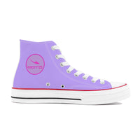 Thumbnail for OOTO - EARLY LILAC BLOOM - D70 High Top Canvas Shoes - White soles - 1 COLOR -