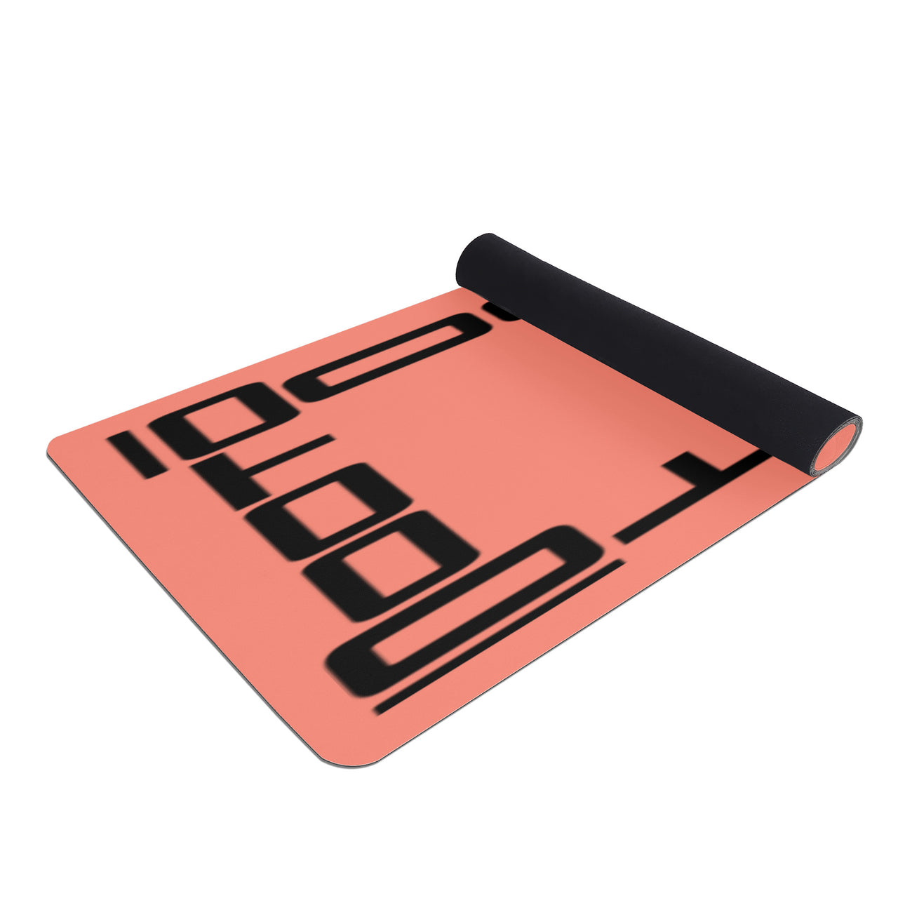 OOTO - Yoga Mat - Black frame on salmon