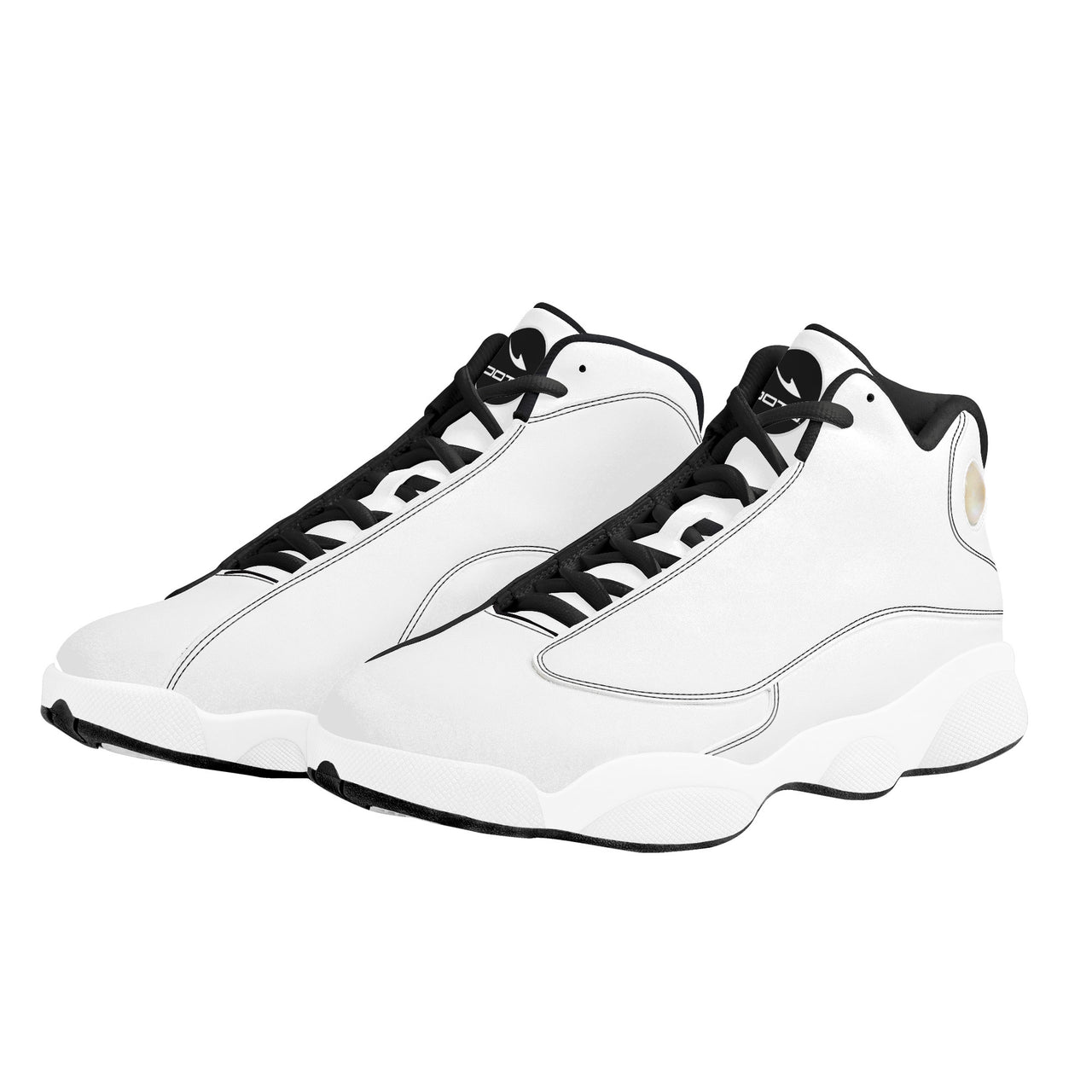 OOTO - EZ WHITE -  SF_D89 Basketball Shoes - White soles -  Black tread - 1 COLOR -