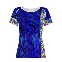 Thumbnail for NEON FRAMED ORGANICA - D65 Women's All-Over Print T shirt - 1 COLOR -