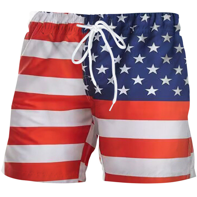 Men's National Flag Digital Printing Casual Sports Shorts - K - 3 PATTERNS -