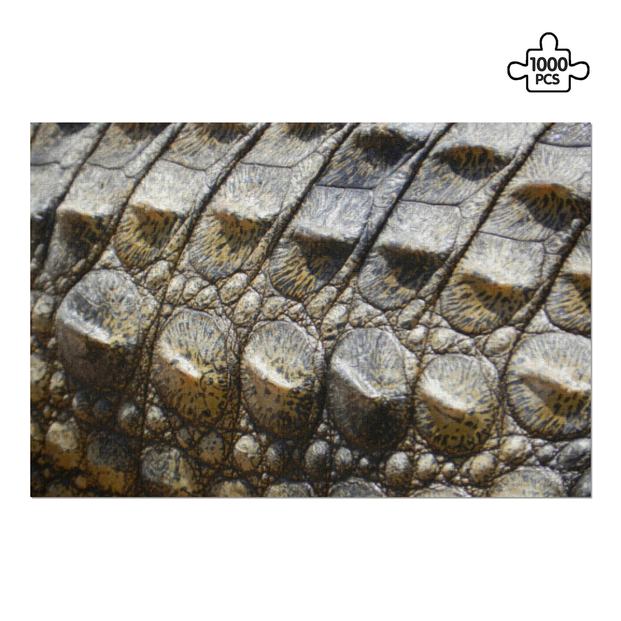 OOTO - CROC SKIN (print) - PUZZLE_H2 Chipboard Jigsaw Puzzle (1000-Piece) -