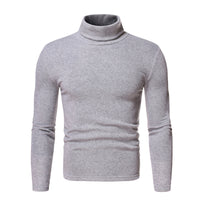 Thumbnail for Men's fleece pullover turtleneck knitted top - K - 6 COLORS -