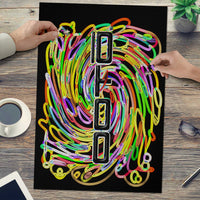 Thumbnail for OOTO - A NEON SWIRLED MESS - PUZZLE_H2 Chipboard Jigsaw Puzzle (1000-Piece) -