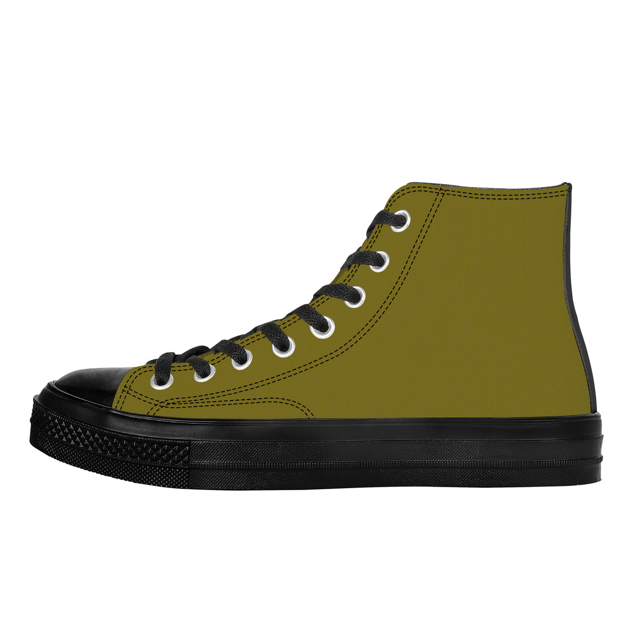 OOTO - NOISEY LT. OLIVE - High top canvas shoes - Black soles - 1 COLOR -