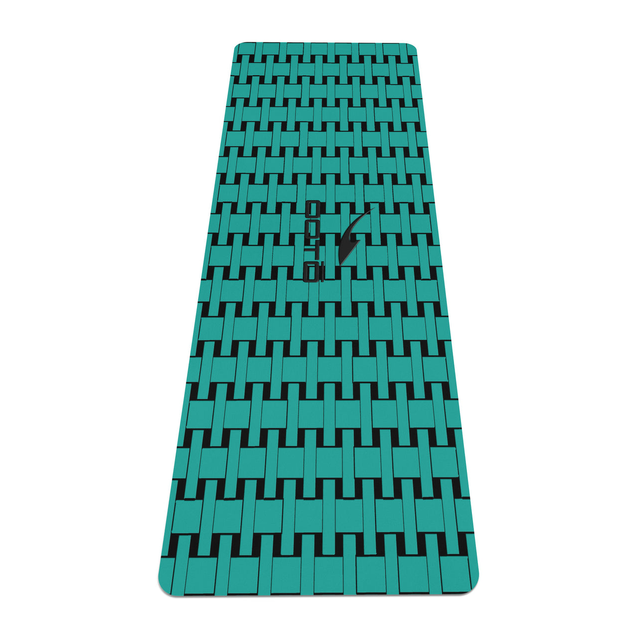 OOTO - Yoga Mat - Turquoise weave on Black -