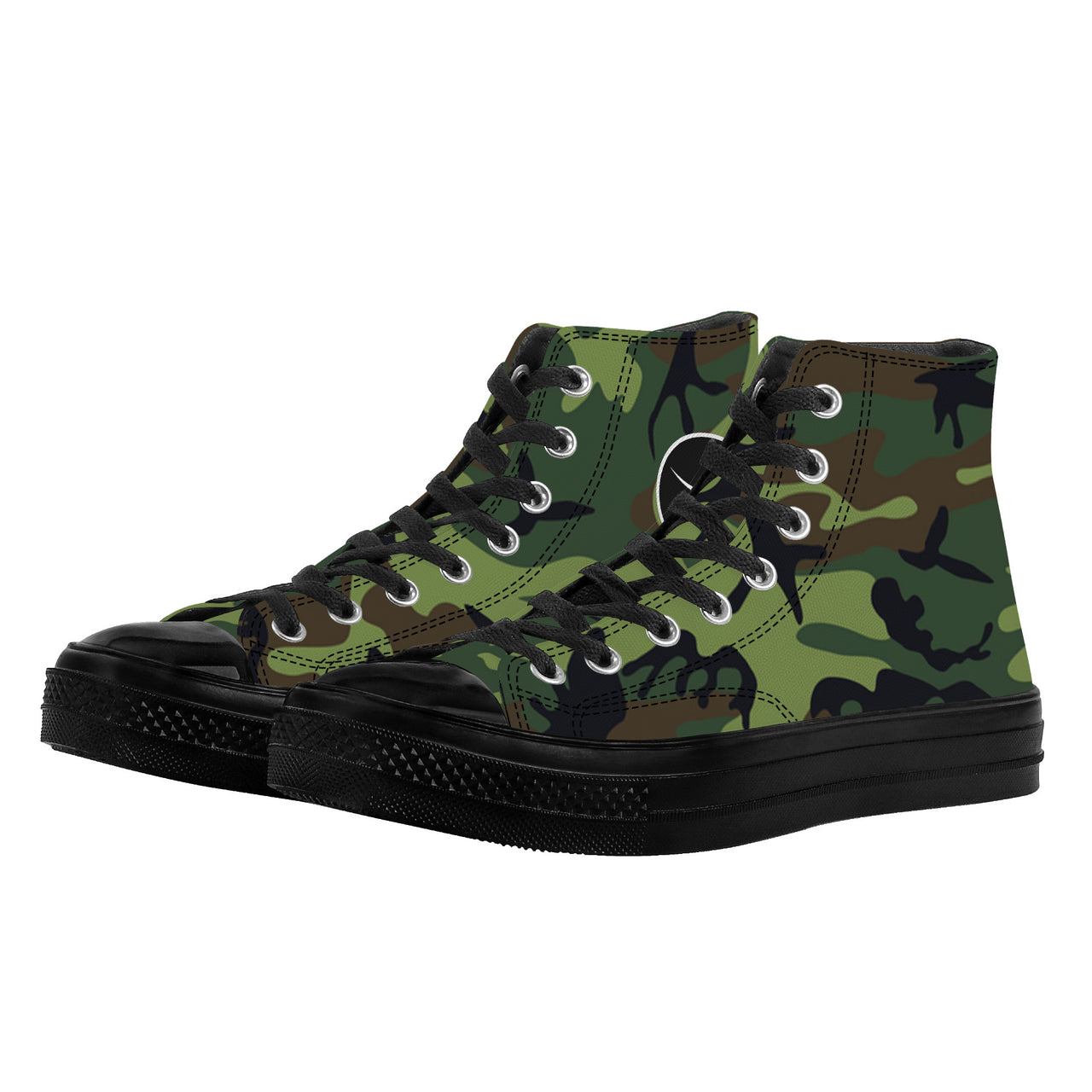 OOTO - CAMO - SF_D71 High Top Canvas Shoes - Black soles - 1 COLOR -