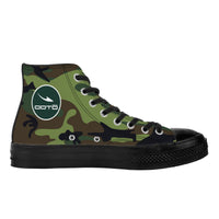 Thumbnail for OOTO - CAMO W/ GN - SF_D71 High Top Canvas Shoes - Black soles - 1 COLOR -