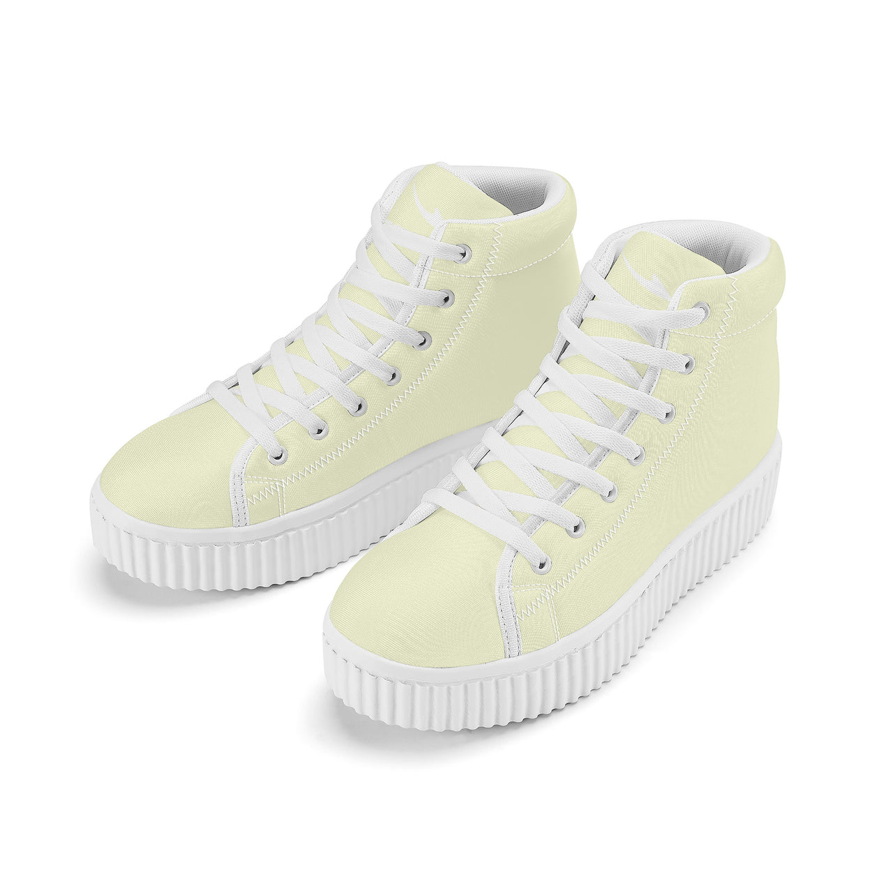 OOTO - CANARY YELLOW - Women's High Top Platform Shoes - 1 COLOR -