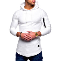 Thumbnail for Men's Army Arm Zip Pocket Pullover Hoodie - K - 5 COLORS -