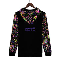 Thumbnail for OOTO - XPARENT DASH EN PURPLE W/ CHAOTIC MESS SLEEVES & HOOD - D55 Men's Print Hoodie - 1 COLOR -