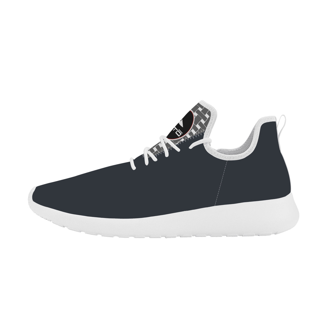 OOTO - SF_F39 Lightweight Mesh Knit Sneaker - Grey weave tongue - CLASSIC B & W RED HOVER - 1 COLOR -