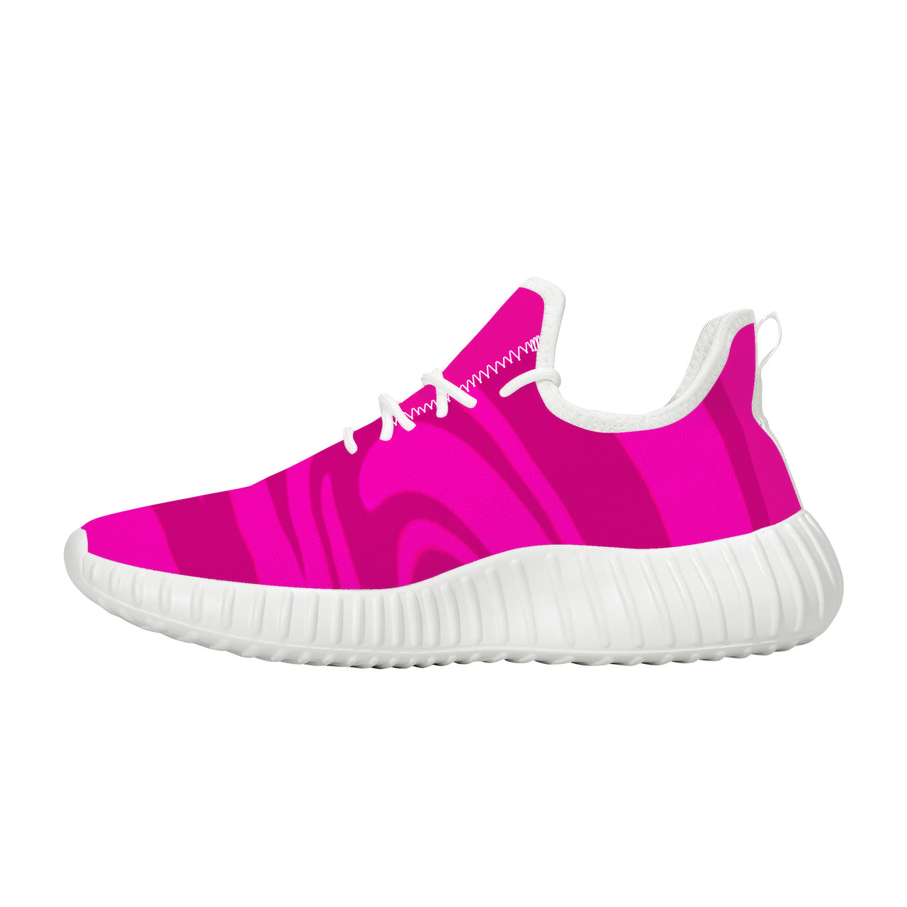 OOTO - Mesh Knit Sneakers - CLASSIC PK & B - PINK TIDE - White soles - 1 COLORS -