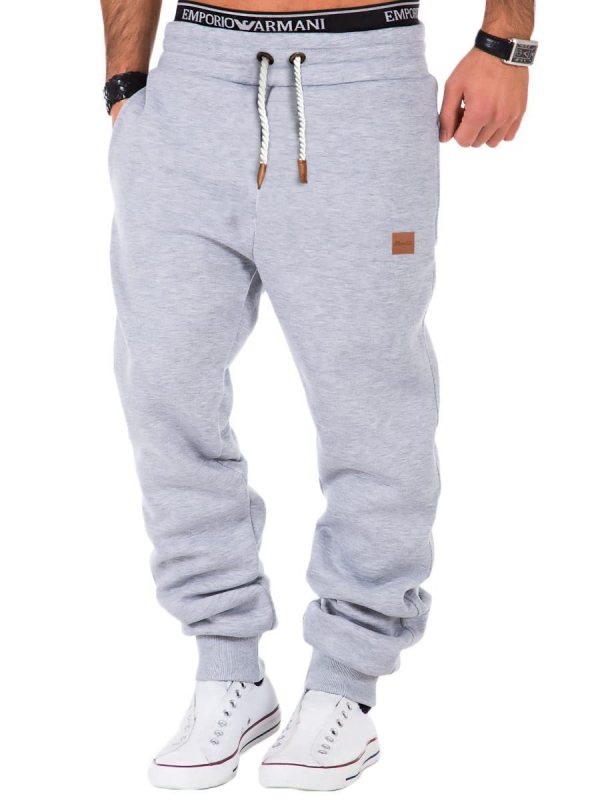 Men's elastic waist sports casual trousers and sweatpants - K - 4 COLORS -