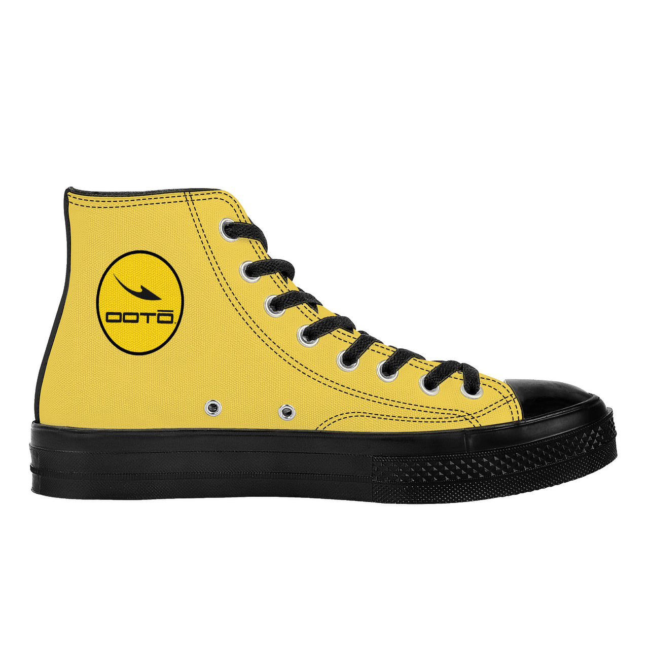 OOTO - LEMON WEDGE - High Top Canvas Shoes - Black soles - 1 COLOR -