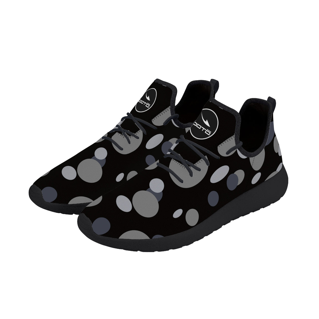 OOTO - Lightweight Mesh Knit Sneaker - GRAYED ORBS - Black soles - 1 COLOR -