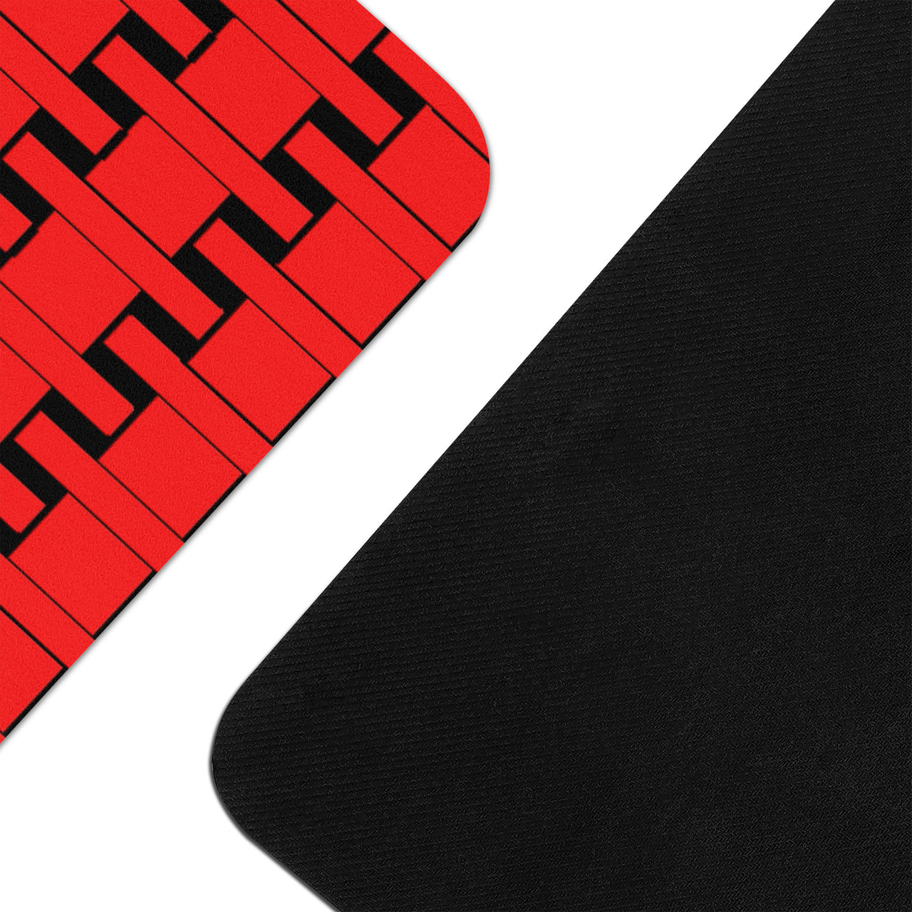 OOTO - Yoga Mat - Red weave on Black -