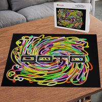 Thumbnail for OOTO - A NEON SWIRLED MESS - PUZZLE_H2 Chipboard Jigsaw Puzzle (1000-Piece) -