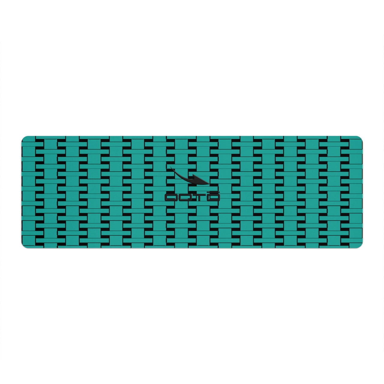 OOTO - Yoga Mat - Turquoise weave on Black -