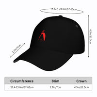 Thumbnail for OOTO - BIG STEPPIN GLYPHIC EN RED 3D PRINT - HC_T9 Curved Brim Baseball Cap - 1 COLOR -