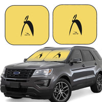 Thumbnail for OOTO - BIG STEPPIN GLYPHIC BK - HC_T43 Foldable Car Sun Shade (2 pieces) - 2 PCS. - 3 SIZES - 1 COLOR -