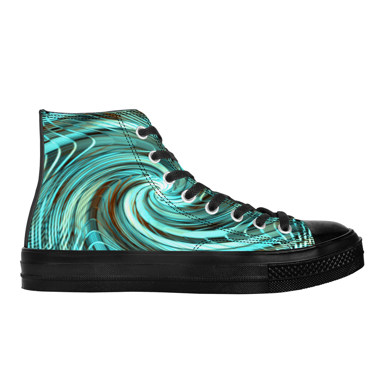 OOTO - GREEN REALITY AQUATIC PHASE - SF_D71 High Top Canvas Shoes - Black soles - 1 COLOR -