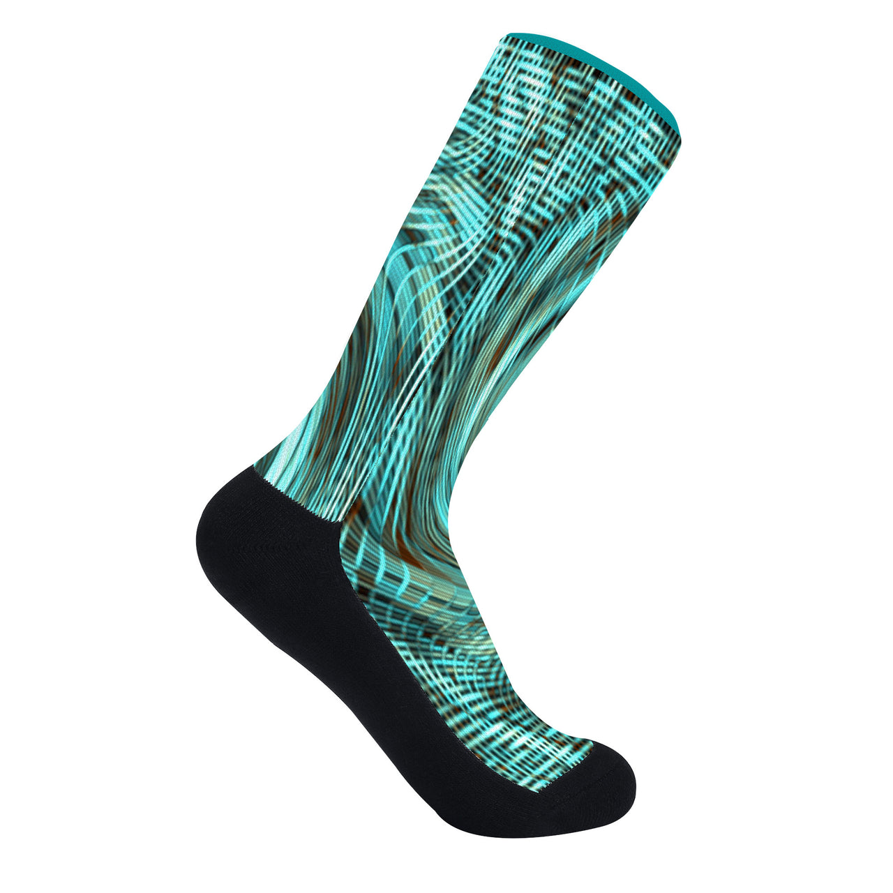 OOTO - GREEN REALITY AQUATIC PHASE - D45 Crew Socks - 1 COLOR -