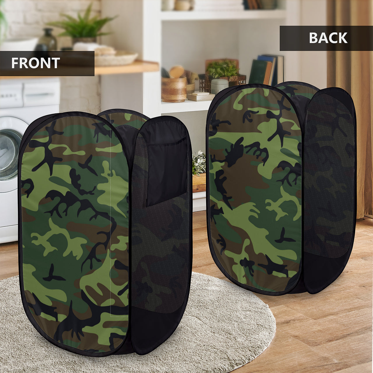 OOTO - CAMO - SF_D99 Laundry Hampers Black - 1 COLOR -