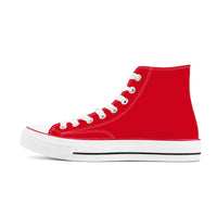 Thumbnail for OOTO - D70 High Top Canvas Shoes - RED ENDEAVOR - DASH EN BLACK - White soles - 1 COLOR -