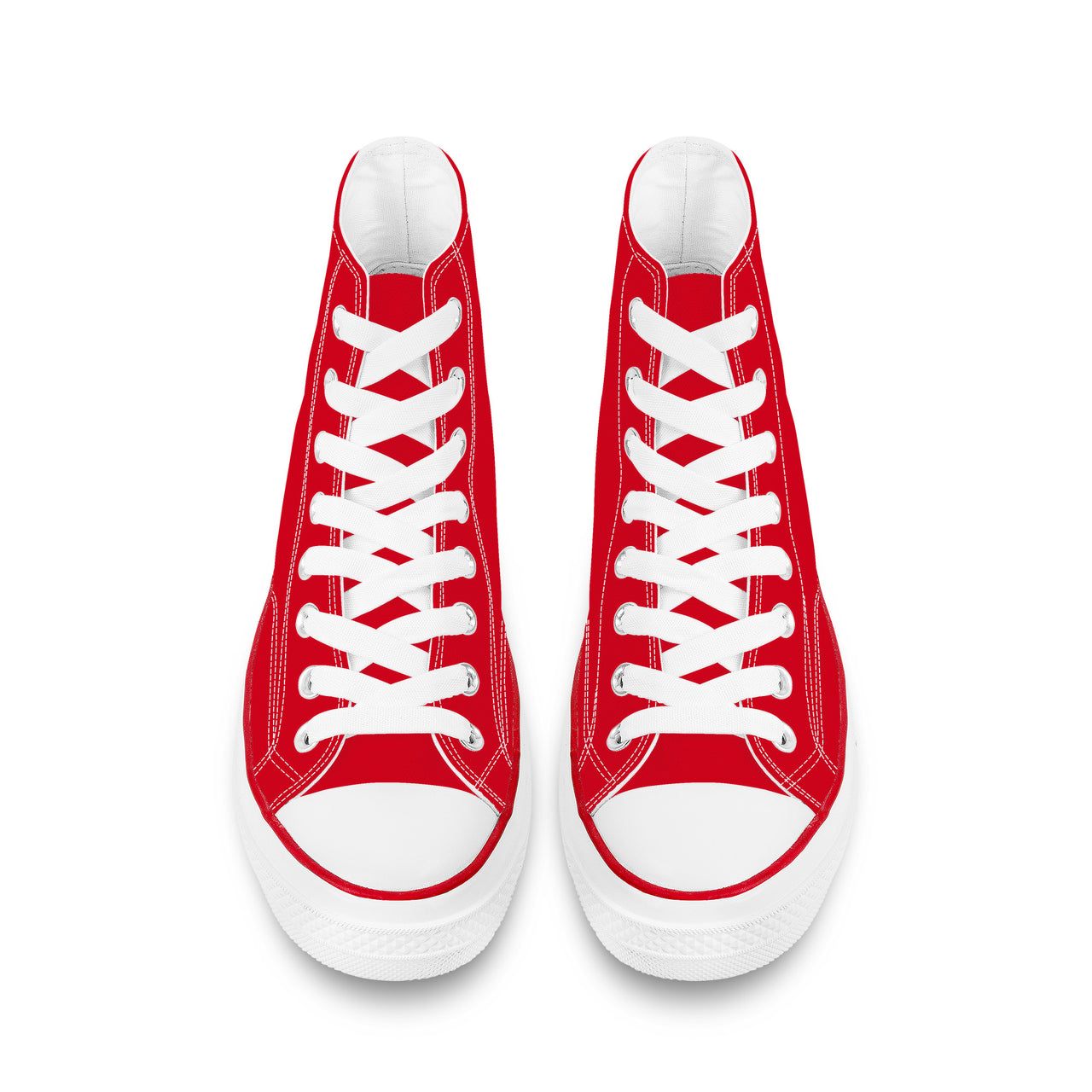 OOTO - D70 High Top Canvas Shoes - RED ENDEAVOR - DASH EN BLACK - White soles - 1 COLOR -