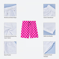 Thumbnail for OOTO - CHECKERED PINK - HC_C16 Teen Beach Shorts - 1 COLOR -