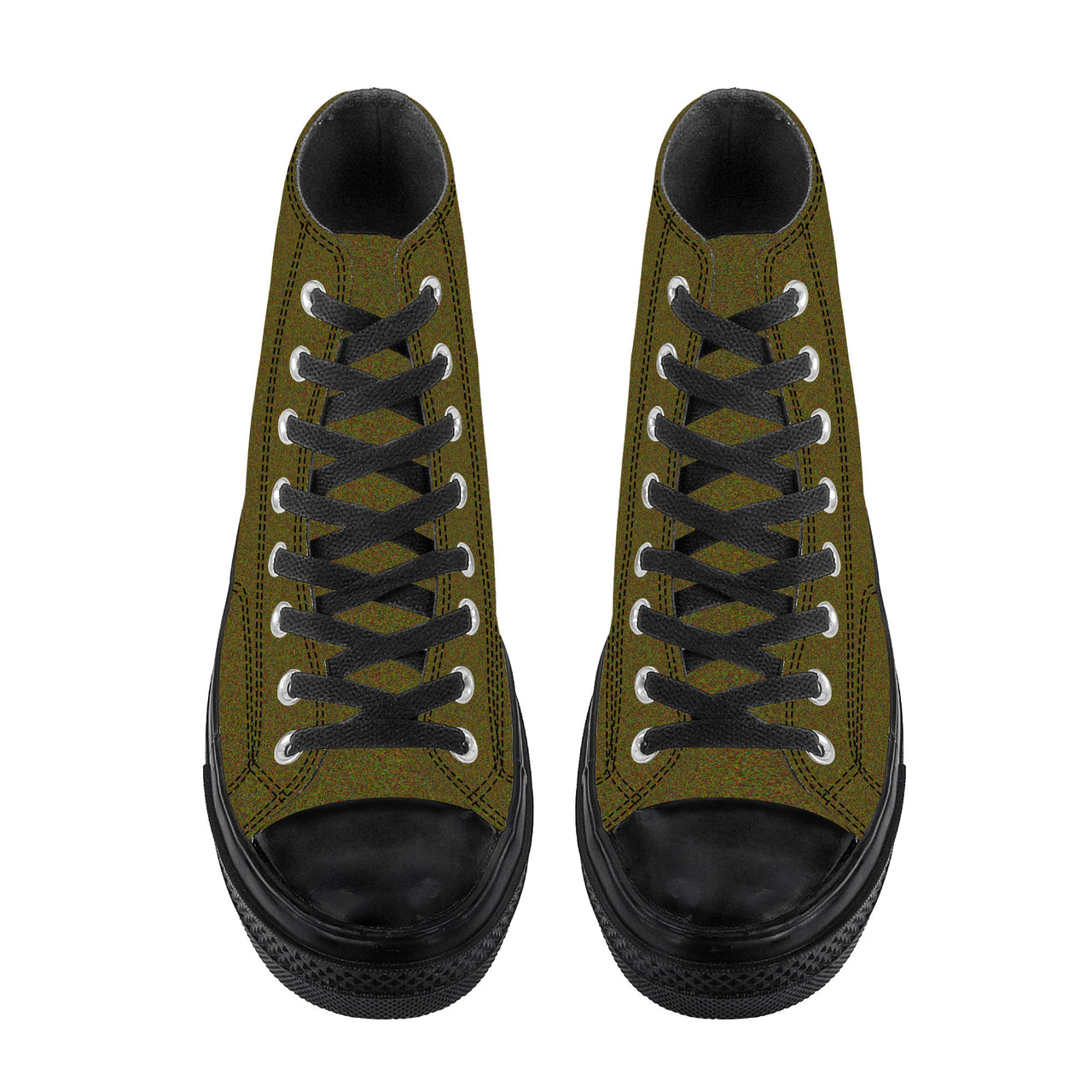 OOTO - SF_D71 High Top Canvas Shoes - NOISEY OLIVE - Black soles - 1 COLOR -