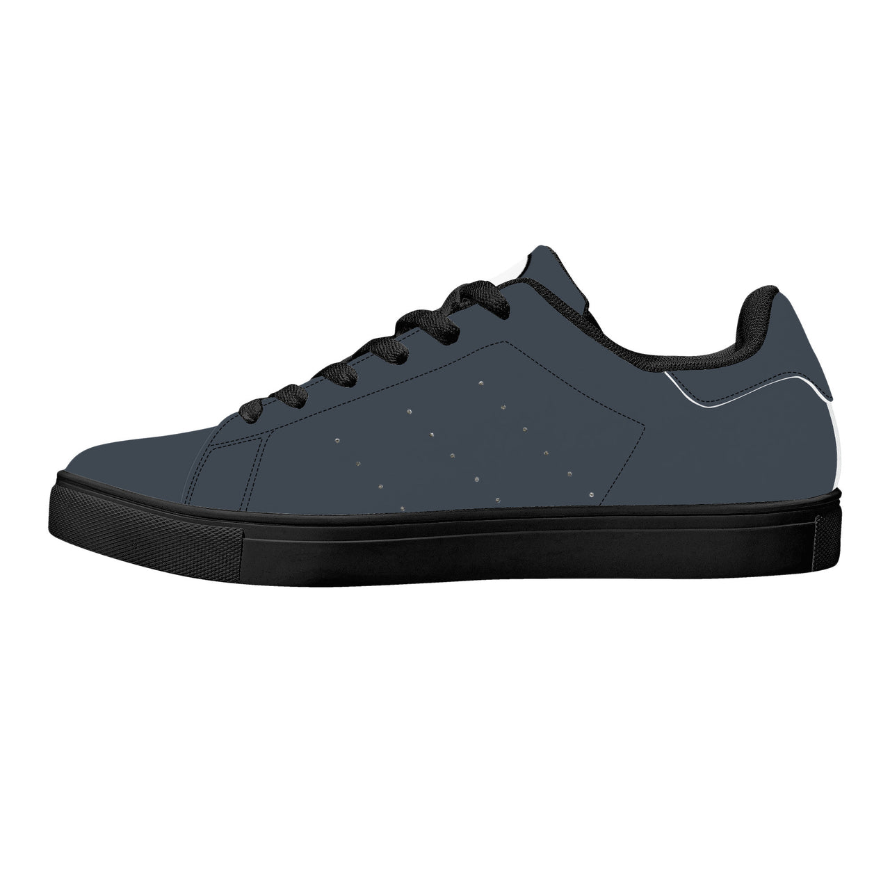 OOTO - Low-Top Synthetic Leather Sneakers - Black soles - GRAY - CLASSIC B & W - 1 COLOR -