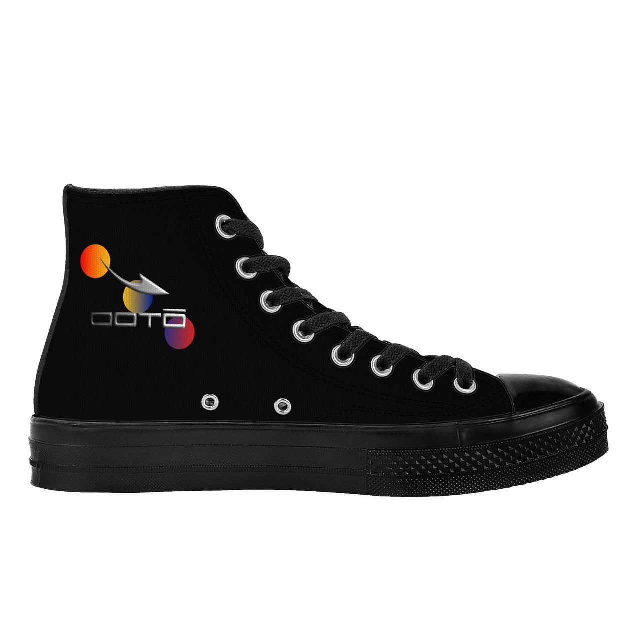 OOTO - High Top Canvas Shoes - DOWNWARD ORBITAL FADE - Black soles - 1 COLOR -