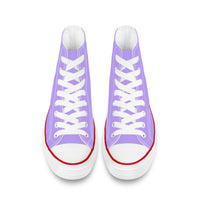 Thumbnail for OOTO - EARLY LILAC BLOOM - D70 High Top Canvas Shoes - White soles - 1 COLOR -