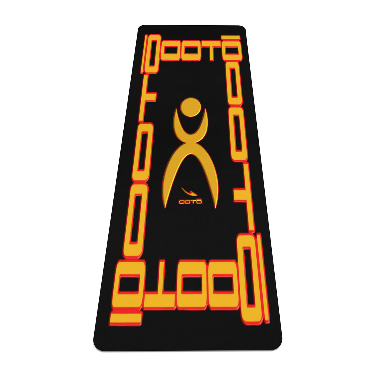 OOTO - Yoga Mat - Framed Glyphic en day fade &  red glow -