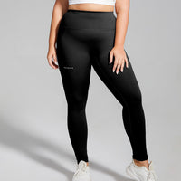 Thumbnail for Women's Plus Size Running Sweatpants High Waist Hip Lift Alphabet Quick Dry Yoga Pants - K - PLUS SIZE - 3 COLORS -